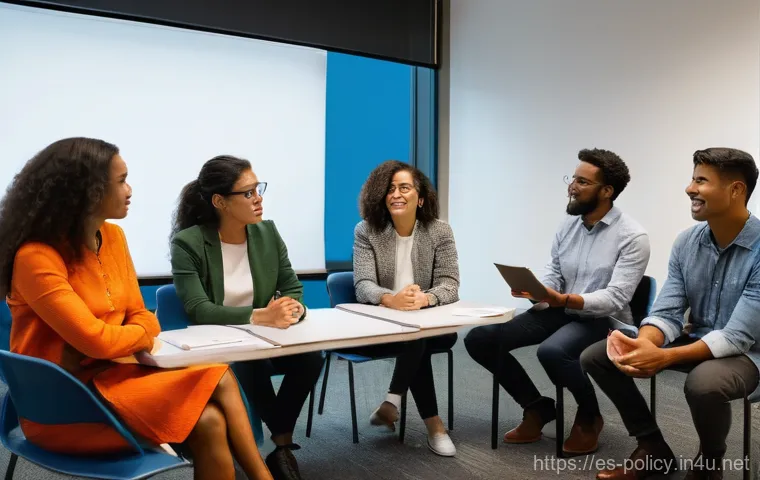 정책분석사와 조직의 변화 관리 사례 - **Prompt:** A visually striking split image. On the left, a person (adult, dressed in formal yet sli...
