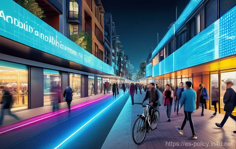 정책분석사와 빅데이터 분석 활용법 - **Big Data for a Harmonious Urban Future**
    A vibrant, slightly elevated perspective of a modern,...