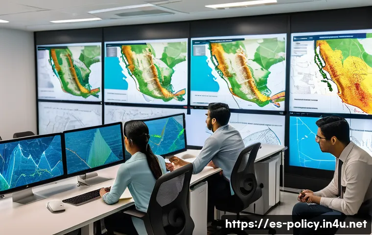 정책분석사와 데이터 기반 정책 성공 사례 연구와 성공 요인 연구 - A detailed urban policy planning meeting scene in a modern Latin American city office, featuring div...
