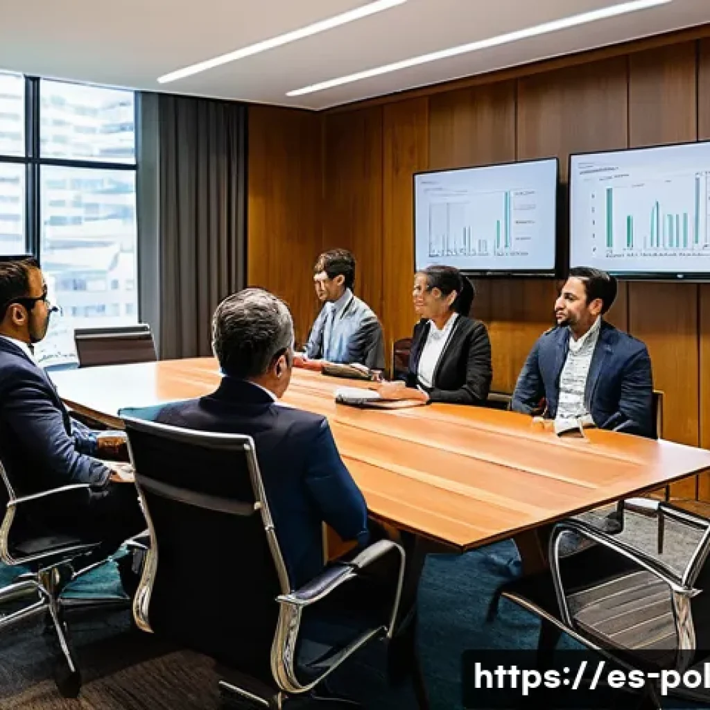 정책분석사와 효과적인 회의 운영법 - A professional policy analysis meeting in a modern conference room in a Latin American office settin...