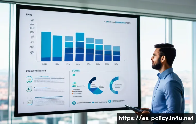 정책분석사 실무 교육 과정 - A professional policy analyst presenting a detailed public policy report in a modern conference room...