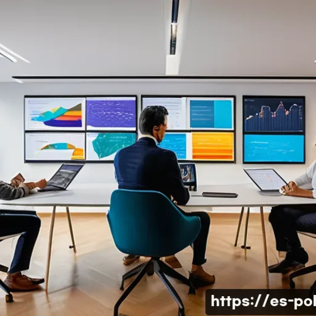정책분석사와 정책 평가 방법론 - A diverse group of Latin American policy analysts in a modern office setting, working collaborativel...