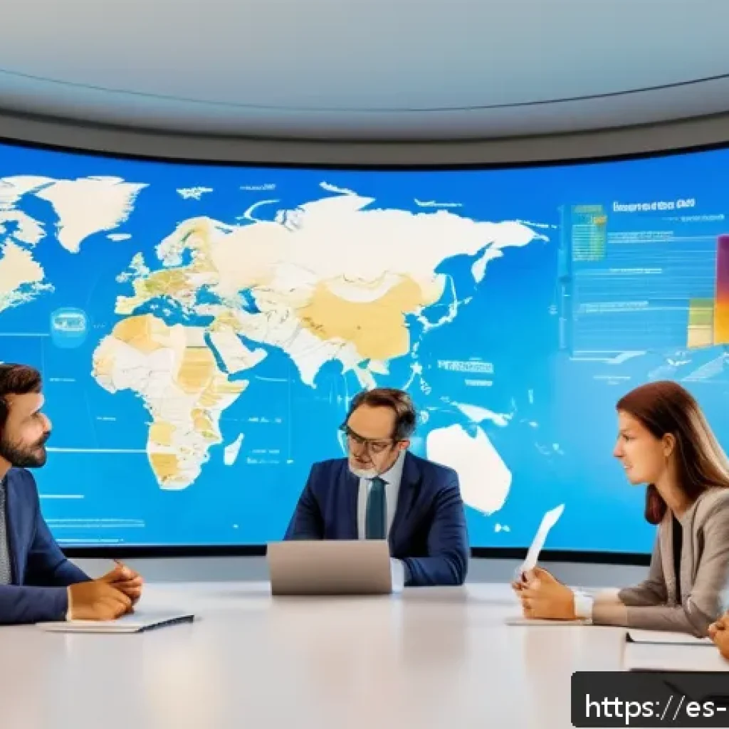 정책분석사와 공공 정책 성공 사례 연구와 경력 개발 전략 - A diverse group of public policy analysts in a modern office setting, collaborating around a large d...