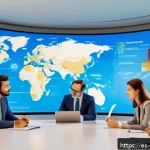 정책분석사와 공공 정책 성공 사례 연구와 경력 개발 전략 - A diverse group of public policy analysts in a modern office setting, collaborating around a large d...